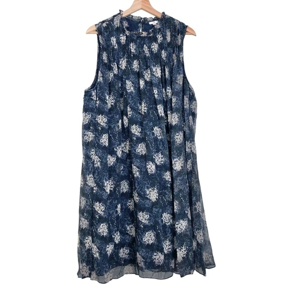 Joie Thelen Blue & Gray Baltic Print Flowy Sleeveless Mini Dress - Picture 6 of 15